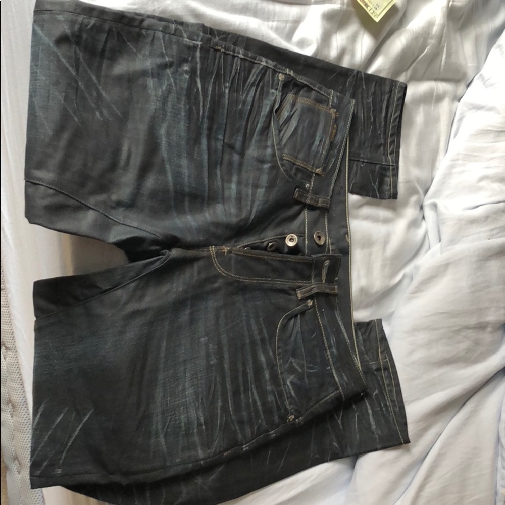 G star dark coated blue denim A crotch